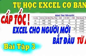 Dạy Excel Cho Người Mới Bắt Đầu