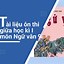 Ôn Tập Văn 9 Giữa Học Kì 1